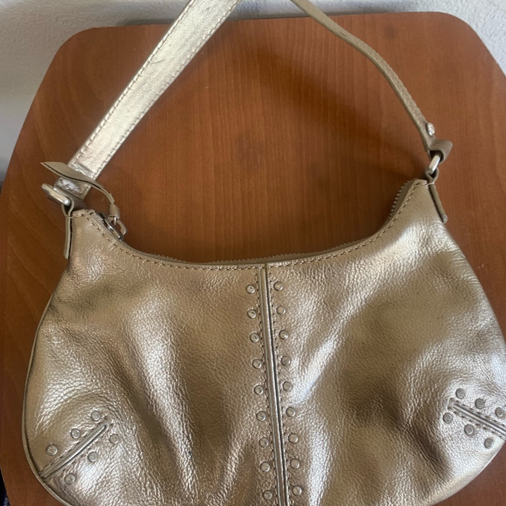 Michael Kors Metallic Gold Leather Shoulder Bag